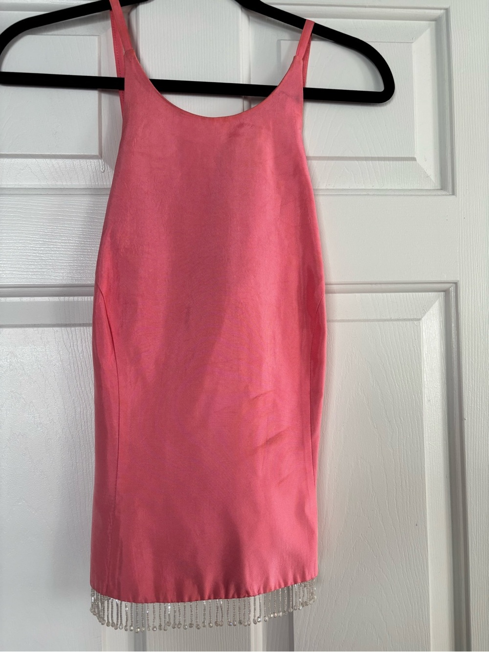 Vintage Crimson by Lawrence Kurtz Pink Beaded-Hem Slip Top